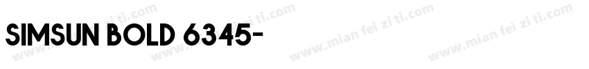 simsun bold 6345字体转换